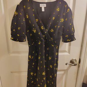 Black Dress with yellow flowers